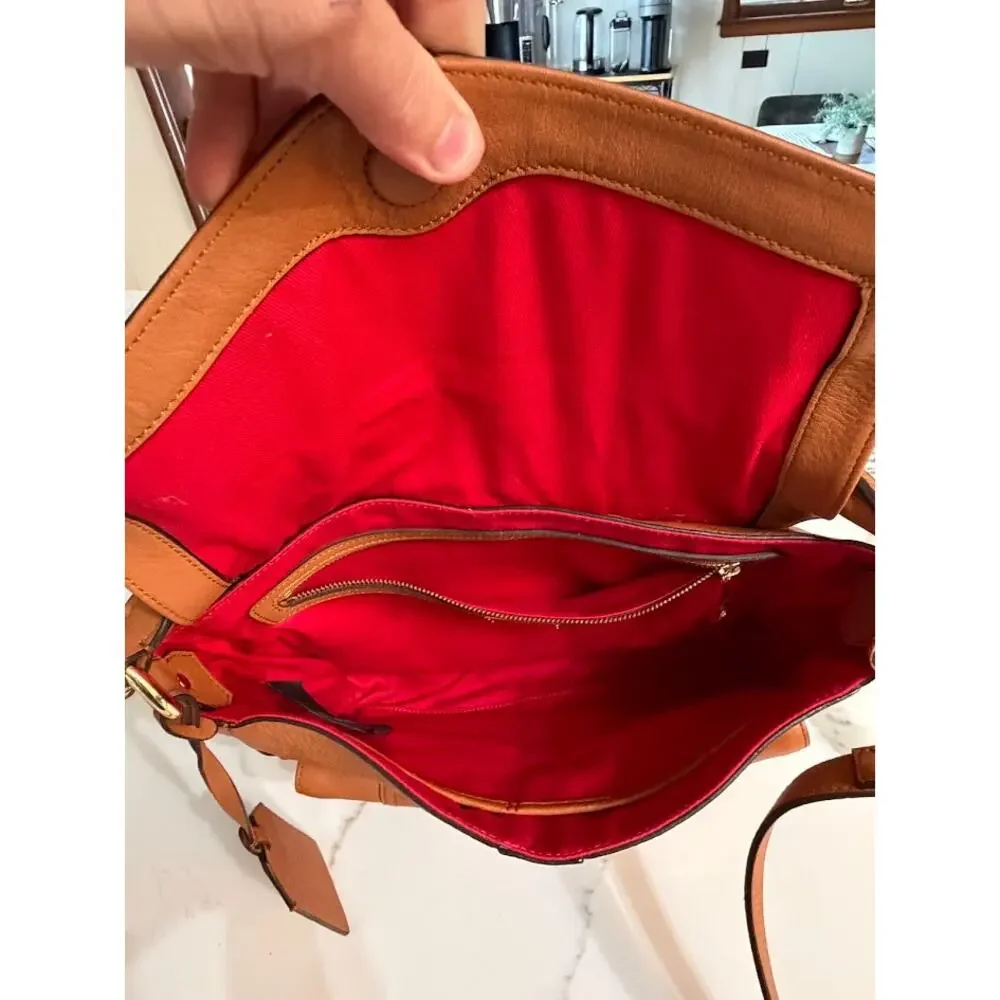 Lauren Ralph Lauren Bermondsey Hobo Shoulder Bag Pebbled Leather Gold Buckle
